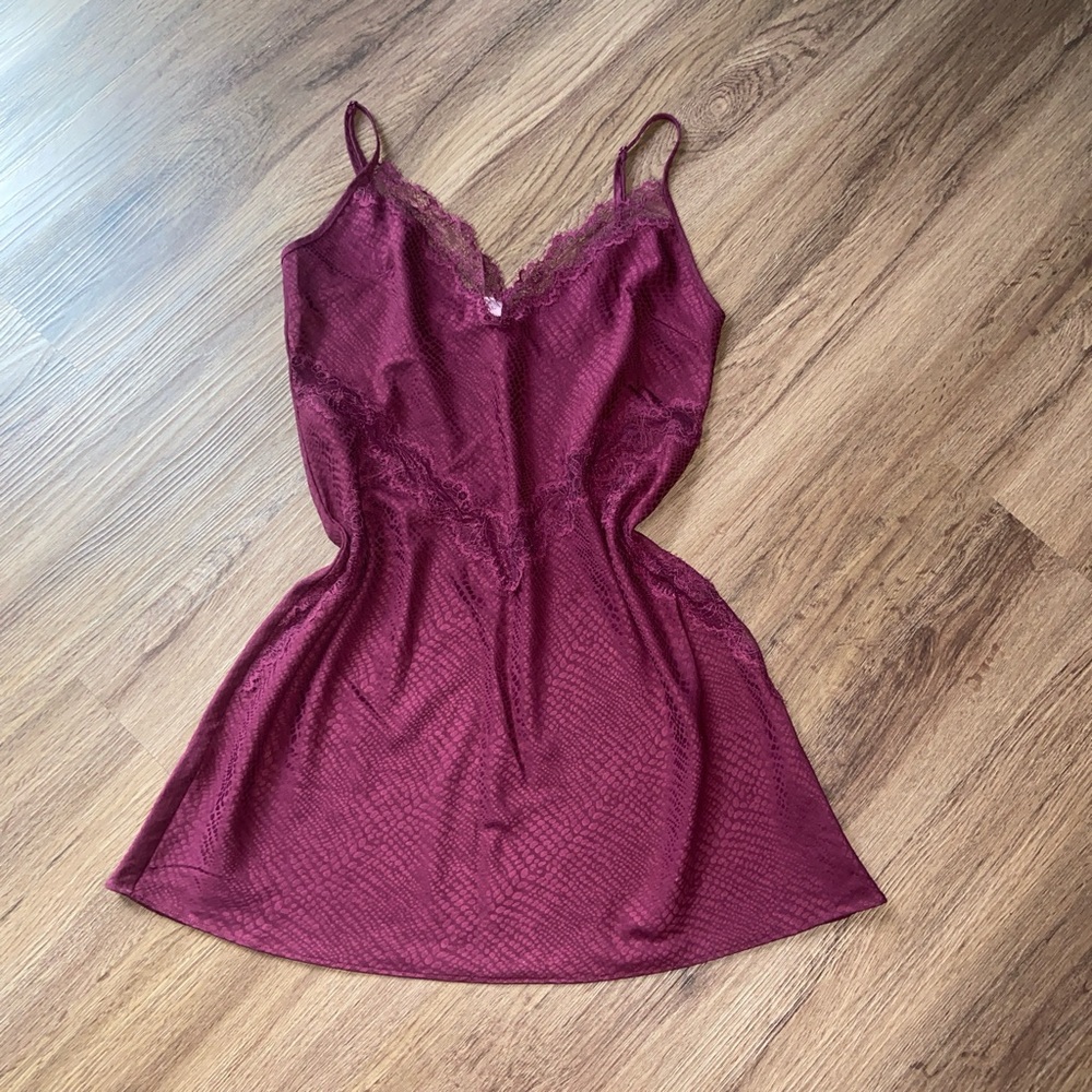 Victoria's Secret Burgundy Chemise